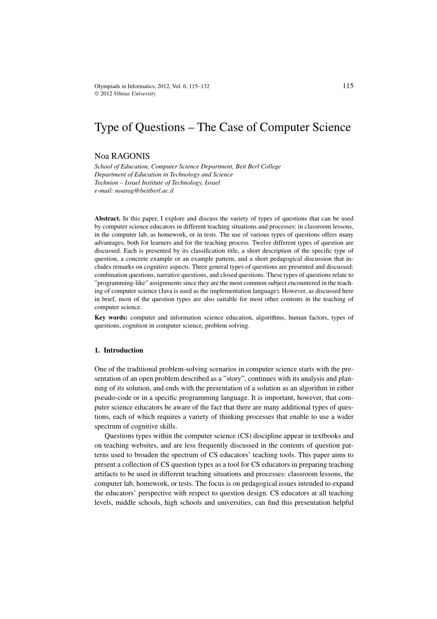 computer science research question examples