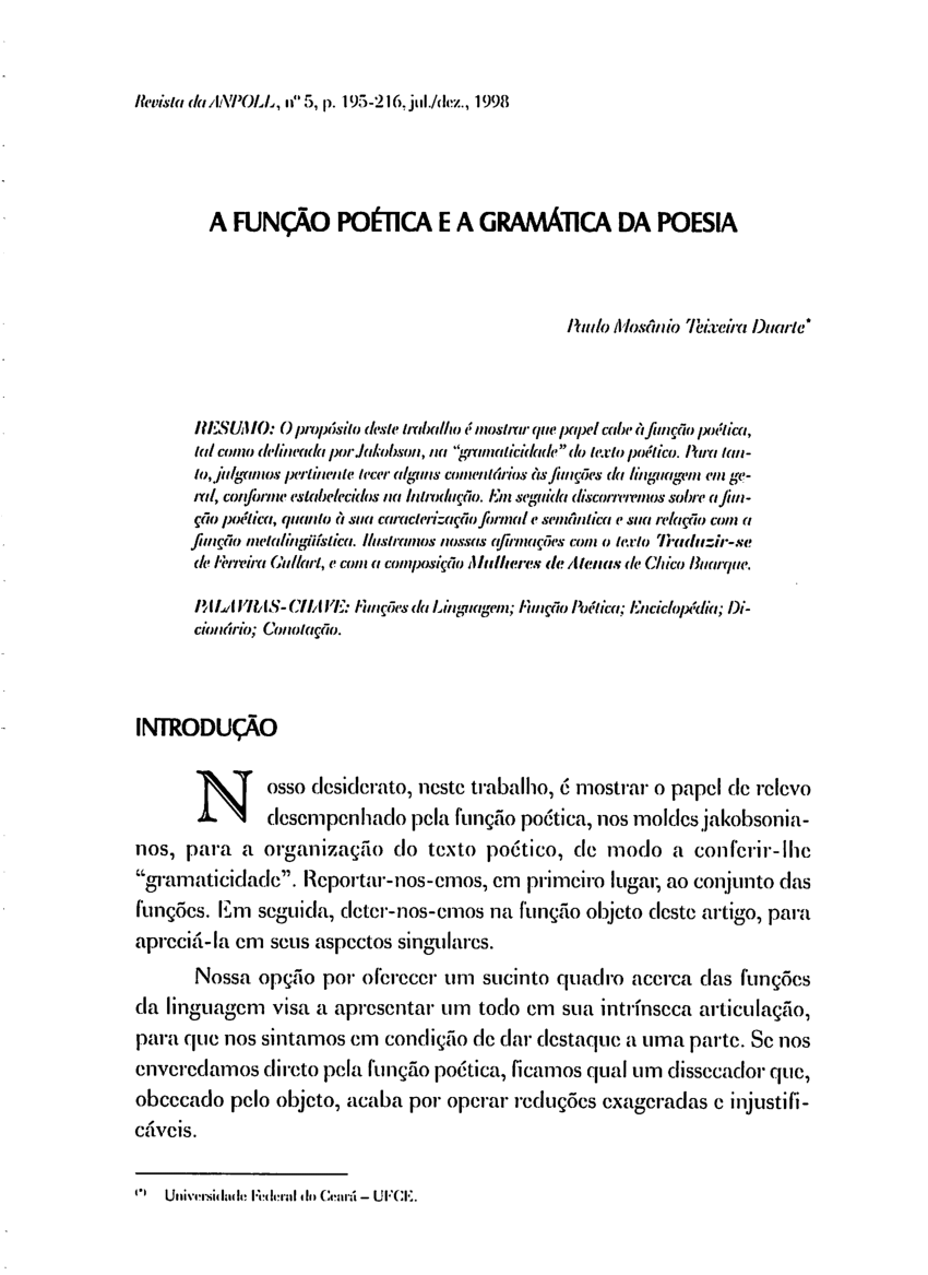 PDF) A FUNÇÃO DA POESIA TEOGNÍDEA