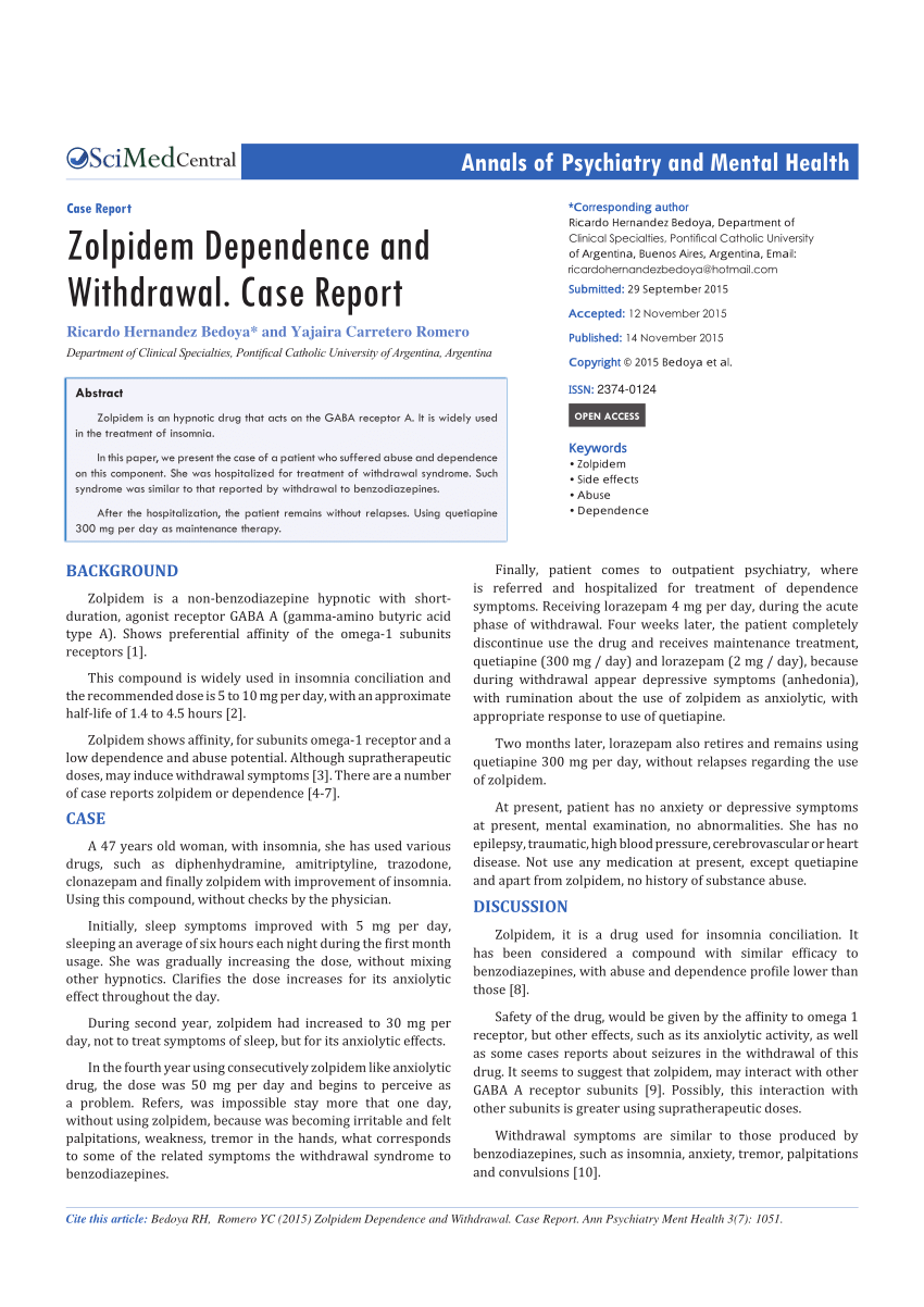 Zolpidem dependence and withdrawal seizure--report of two cases