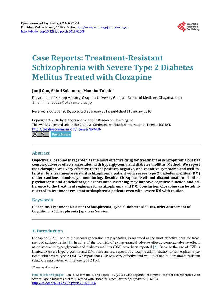 treatment resistant schizophrenia case study