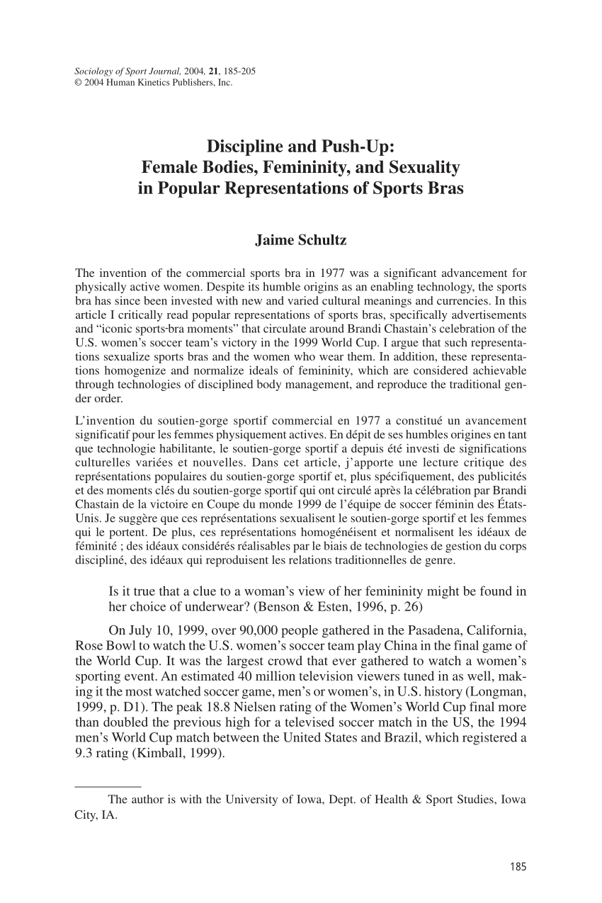 PDF) Discipline and Push-Up: Female Bodies, Femininity, and Sexuality in  Popular Representations of Sports Bras