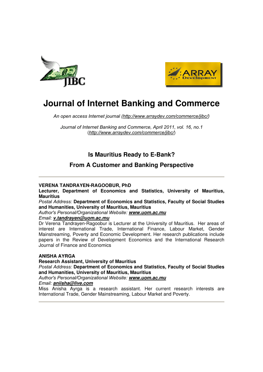 dissertation in the banking in mauritius