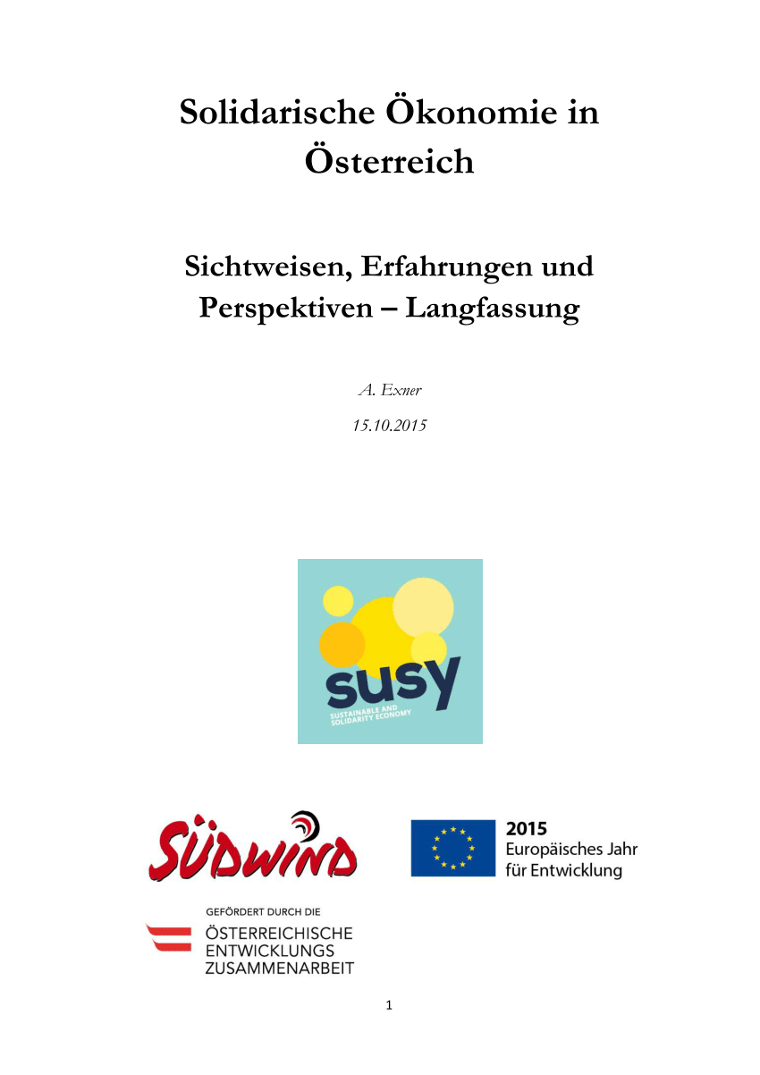 PDF Solidarische –konomie in –sterreich Sichtweisen Erfahrungen und Perspektiven – Langfassung