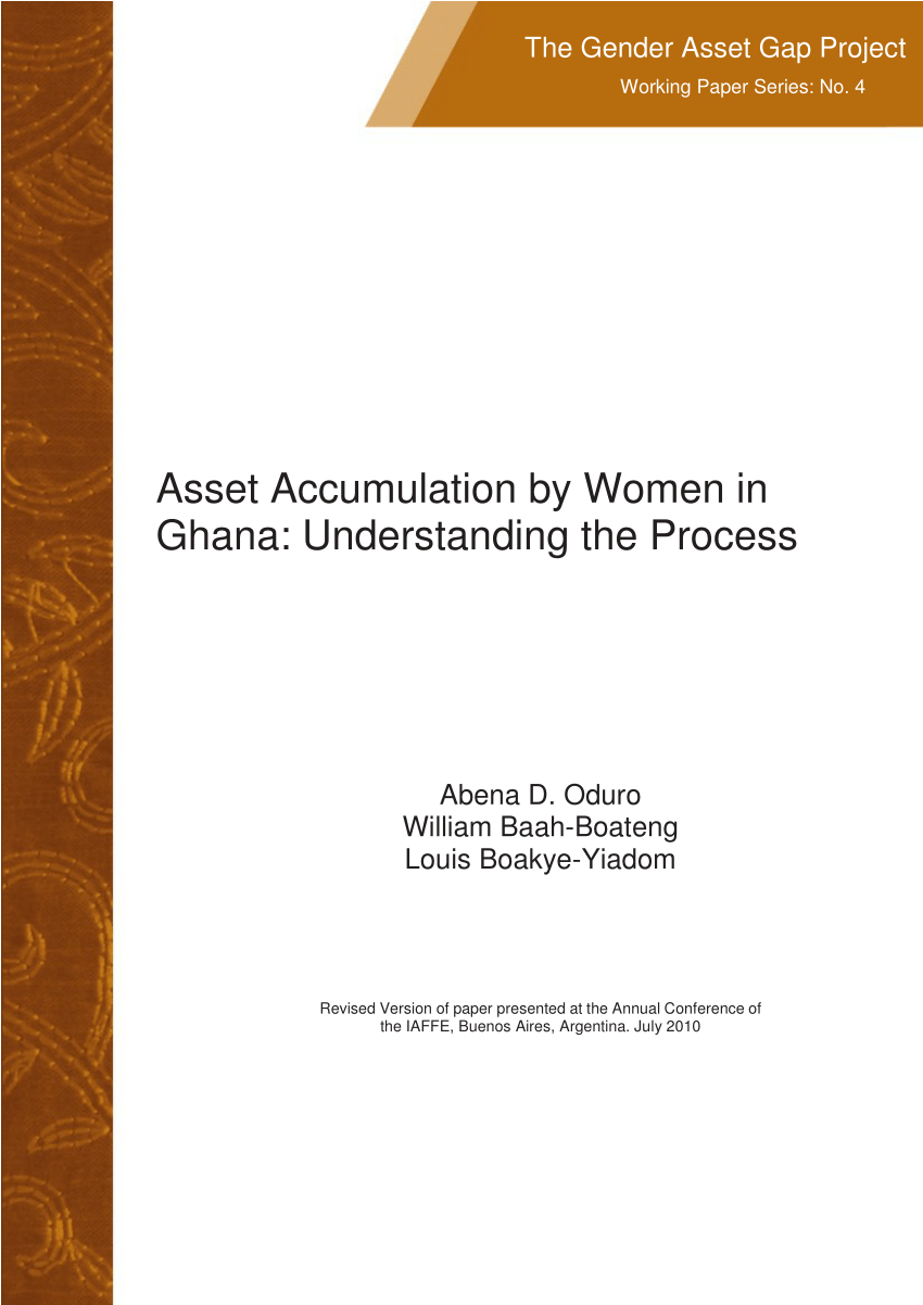 PDF Asset Accumulation by Women in Ghana Understanding the Process