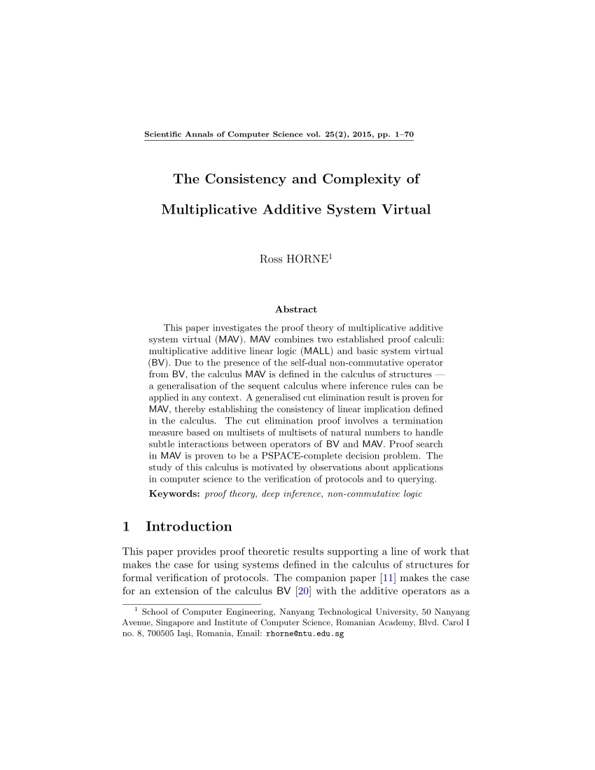 pdf-the-consistency-and-complexity-of-multiplicative-additive-system