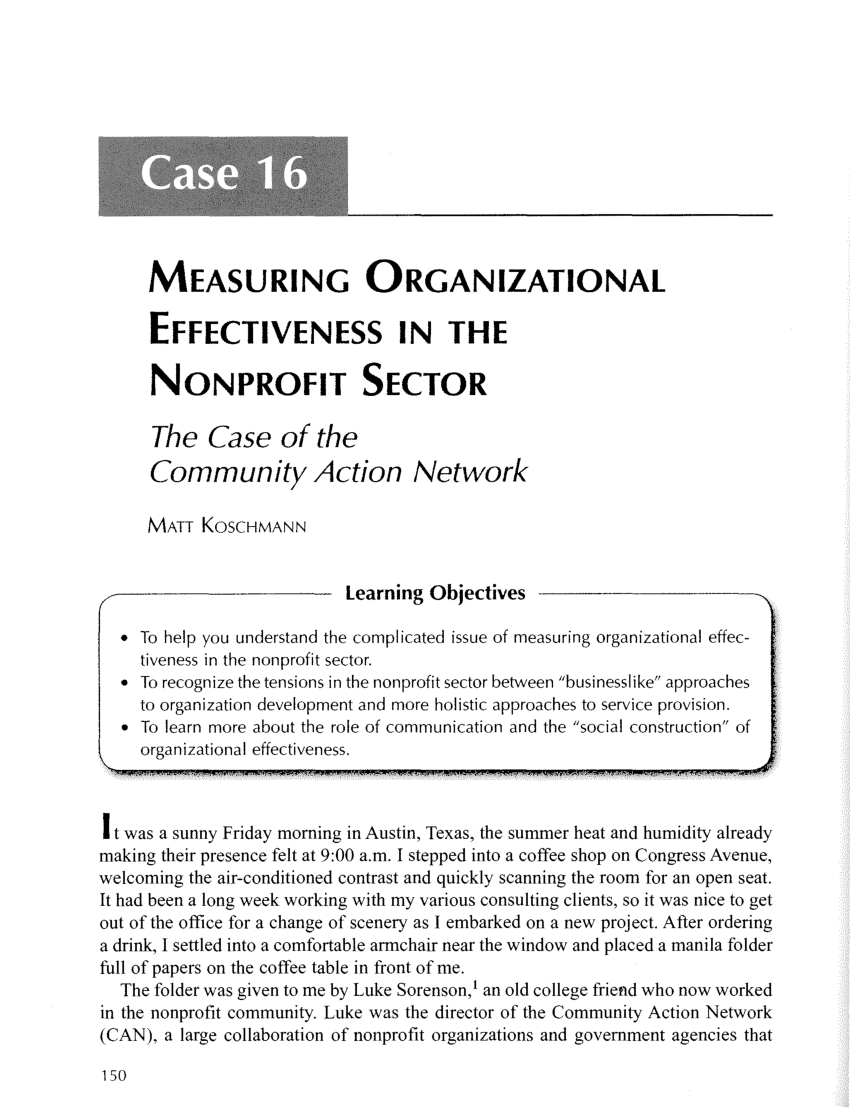 research paper organizational effectiveness