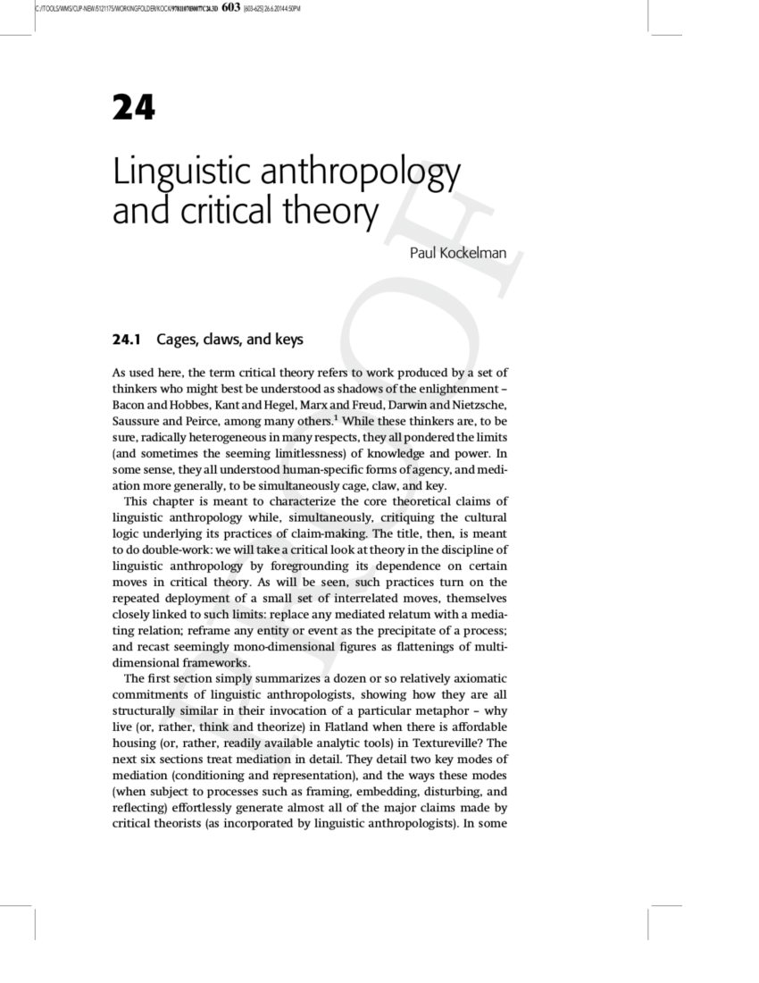 linguistic anthropology essay