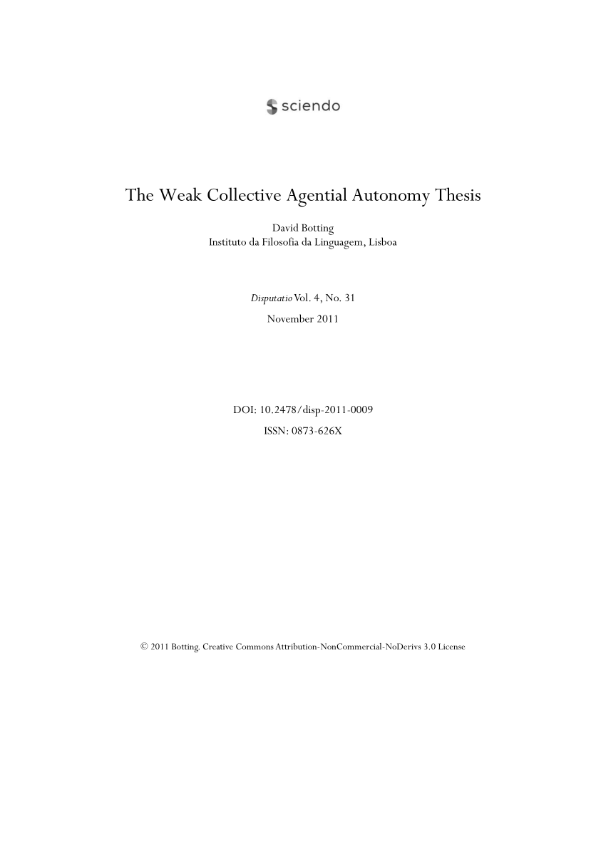 thesis about autonomy