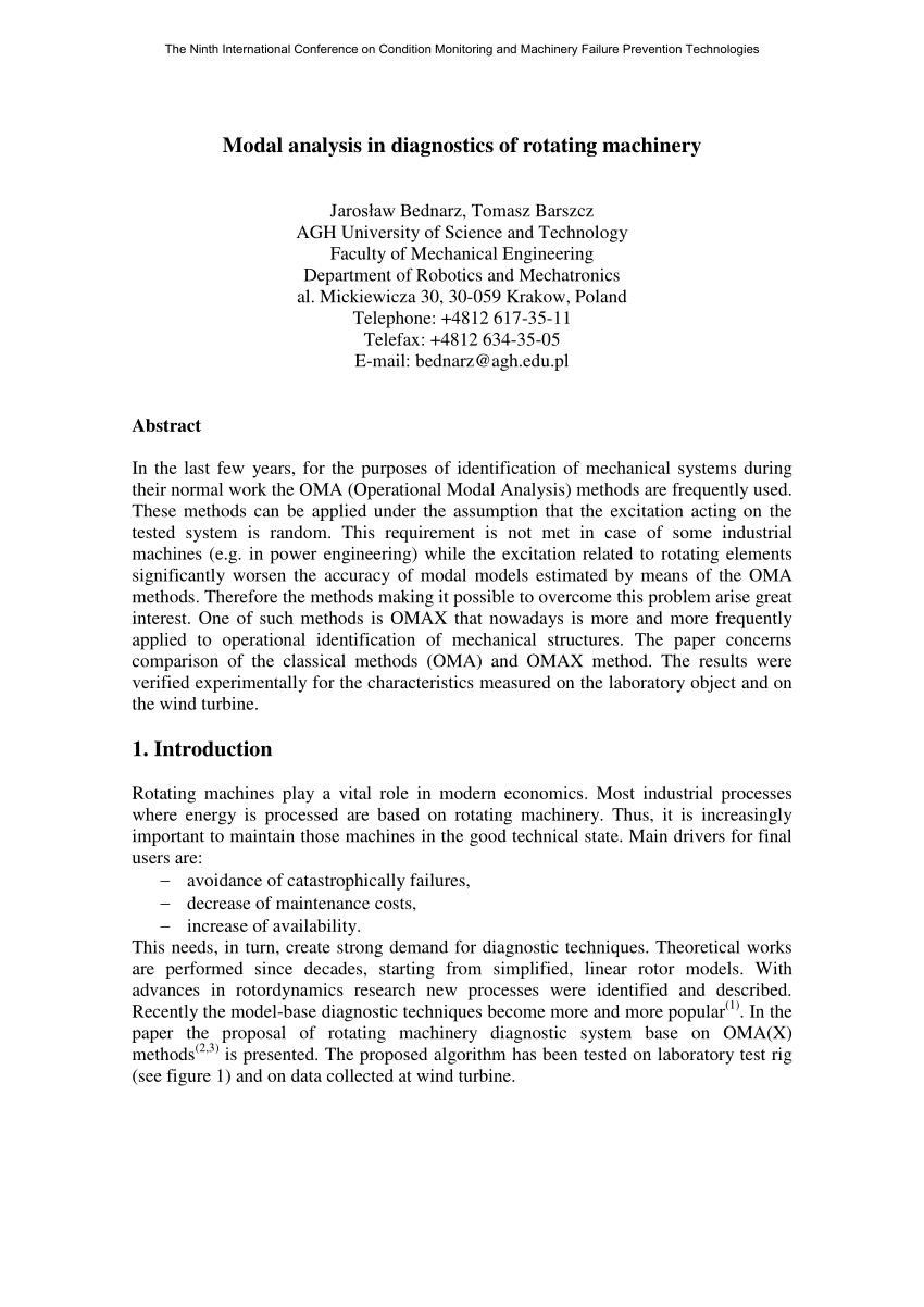 modal analysis research paper