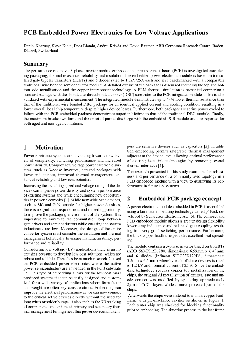  PDF PCB  Embedded  Power  Electronics  for Low  Voltage  