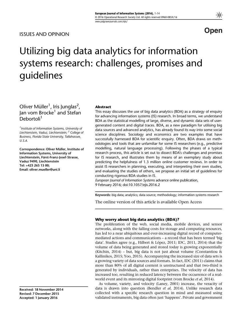 literature review on big data analytics methods