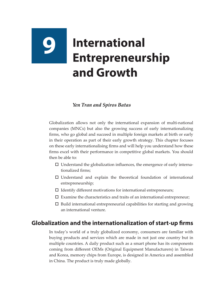literature review on international entrepreneurship