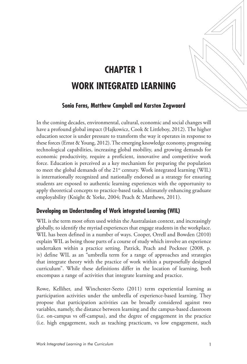 work integrated learning thesis