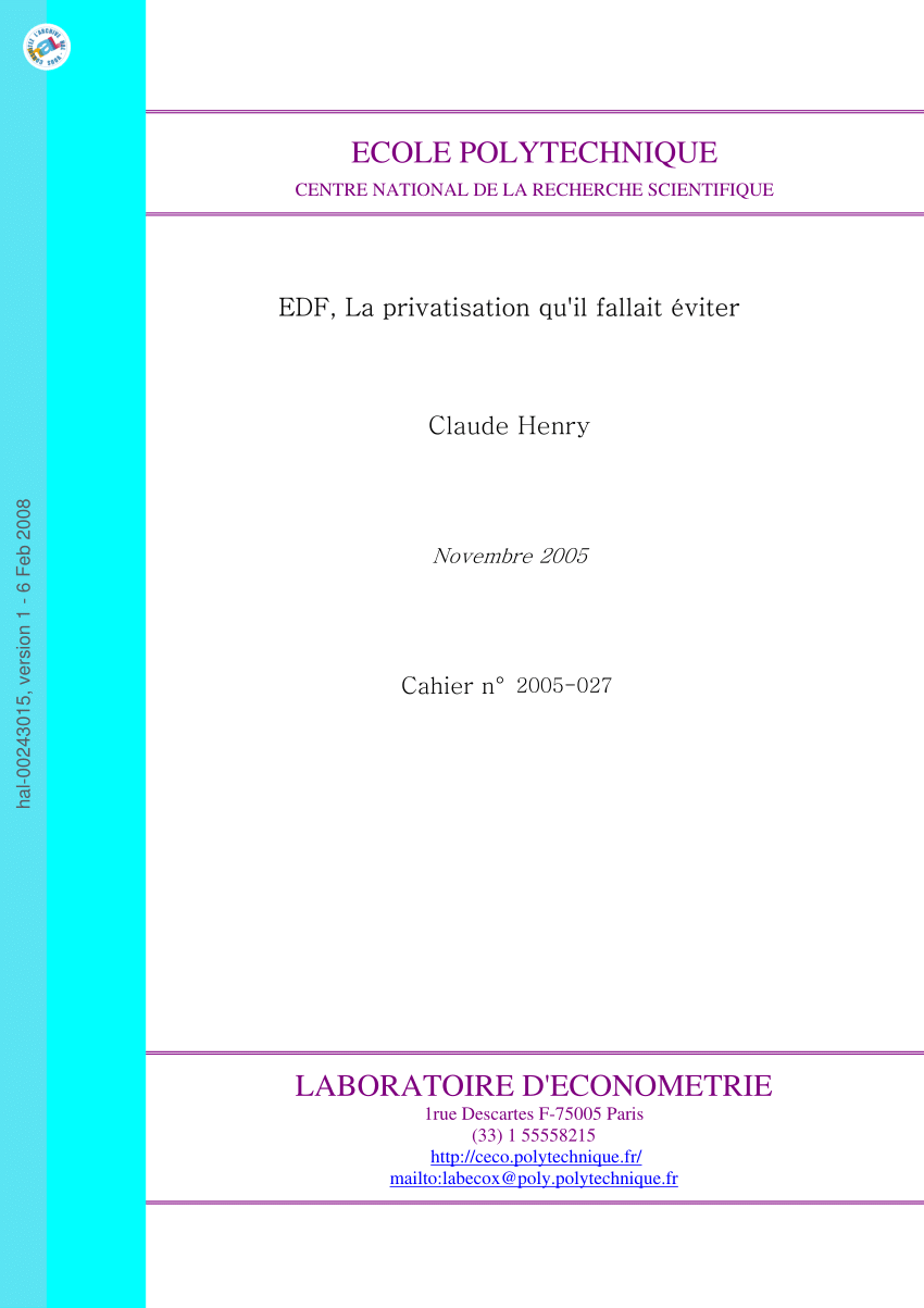 (PDF) Ecole Polytechnique