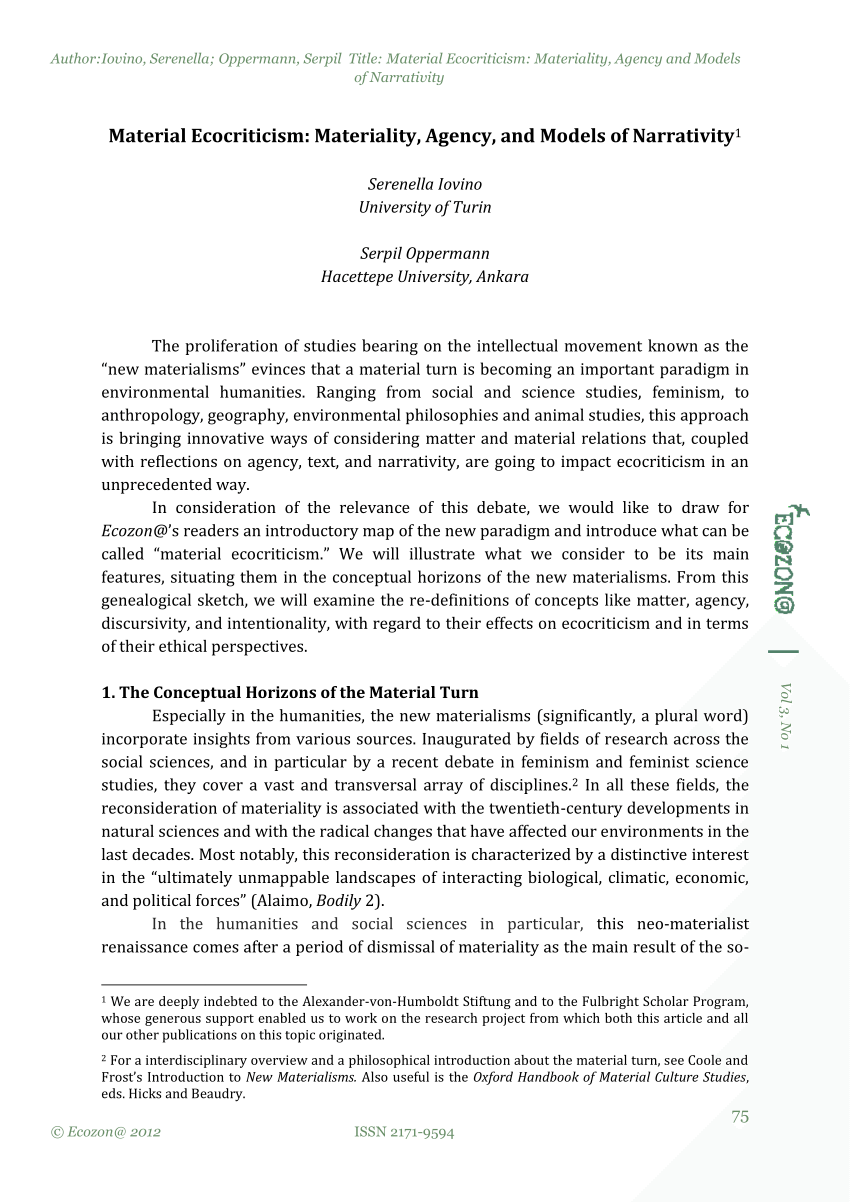 ecocriticism thesis dissertation