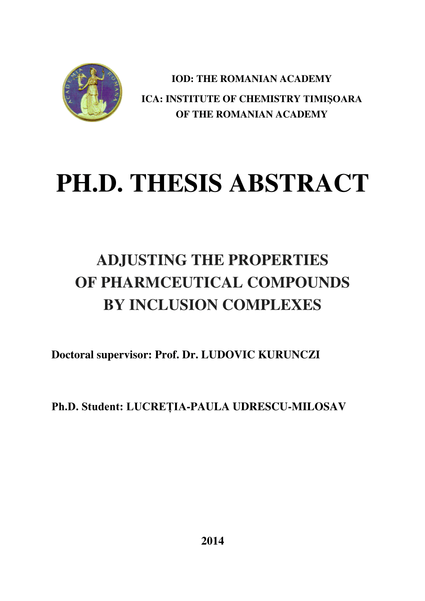 writing an abstract for a phd thesis