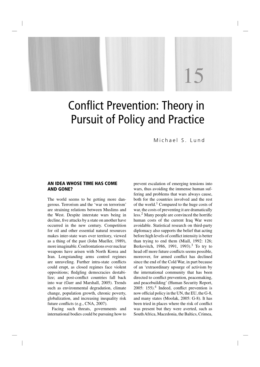 conflict prevention essay