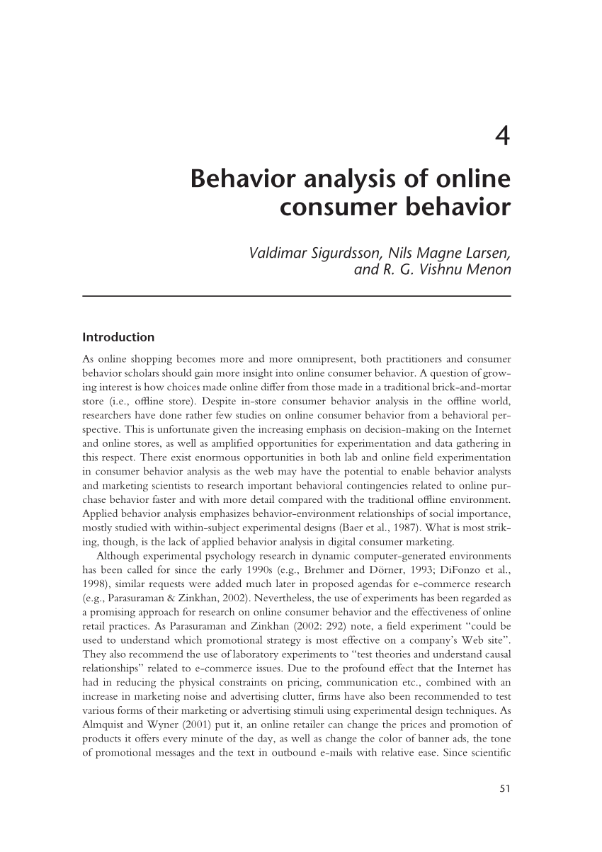 online consumer behavior research paper