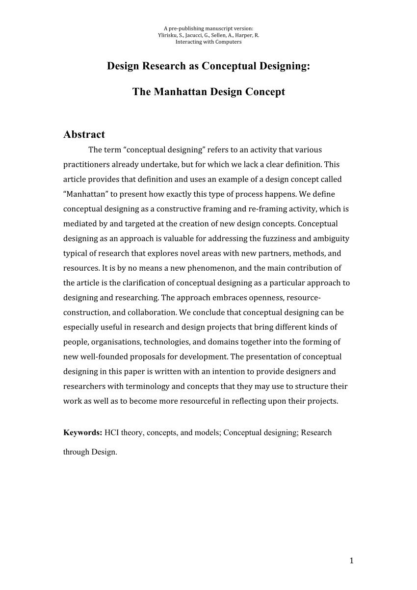 how to write a concept paper for research