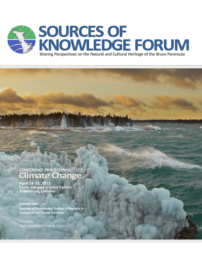 PDF) Sources of Knowledge 2012 Forum Proceedings: Climate Change