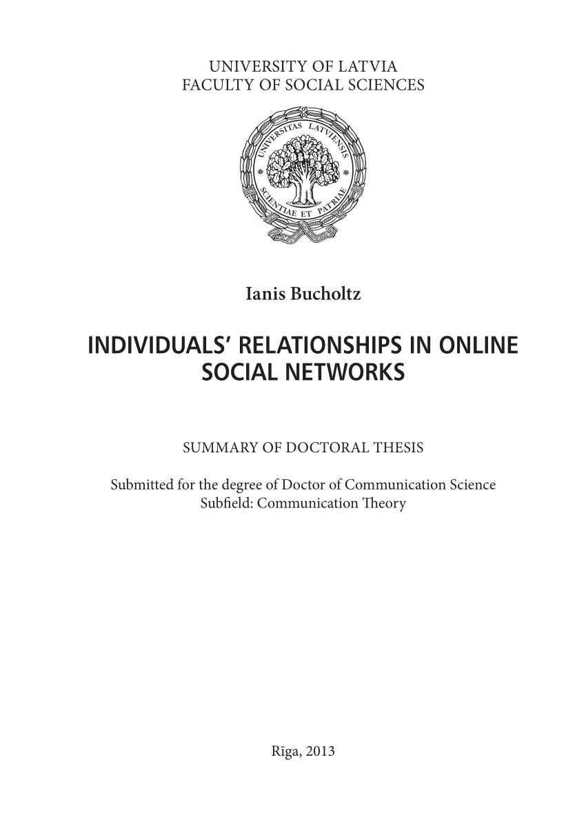 online social networks dissertation