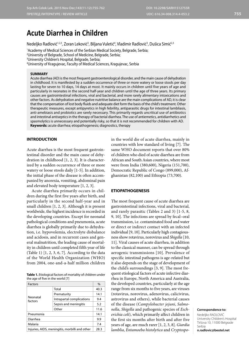 case study of diarrhea pdf