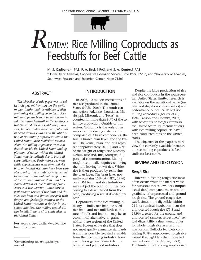 Californian research yields cattle feed from rice straw