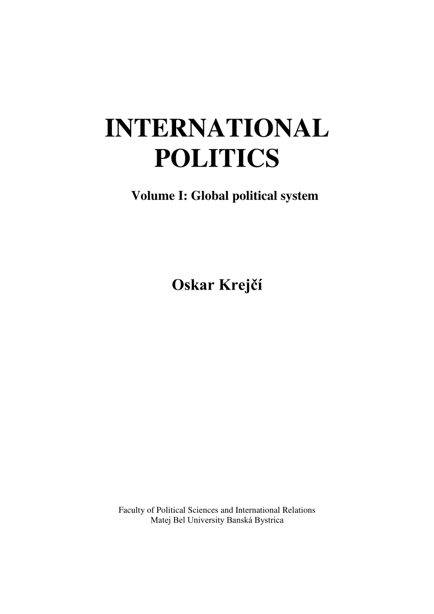 international politics topics