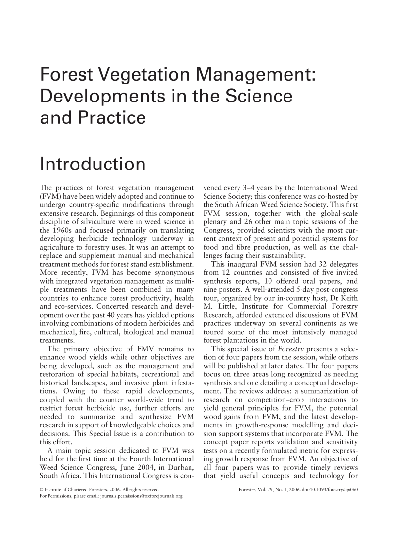 research papers on forest management