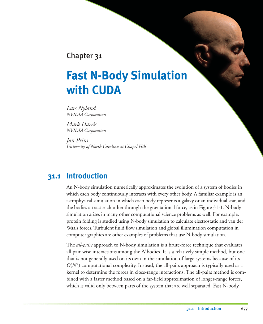 body n problem simulation CUDA with Fast simulation (PDF) body N