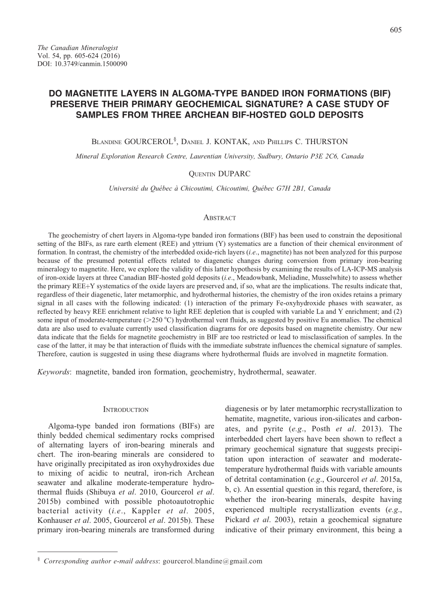 PDF) Do magnetite layers in Algoma-type BIF preserve their primary