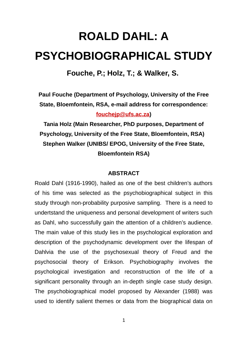 case studies and psychobiography are examples of the