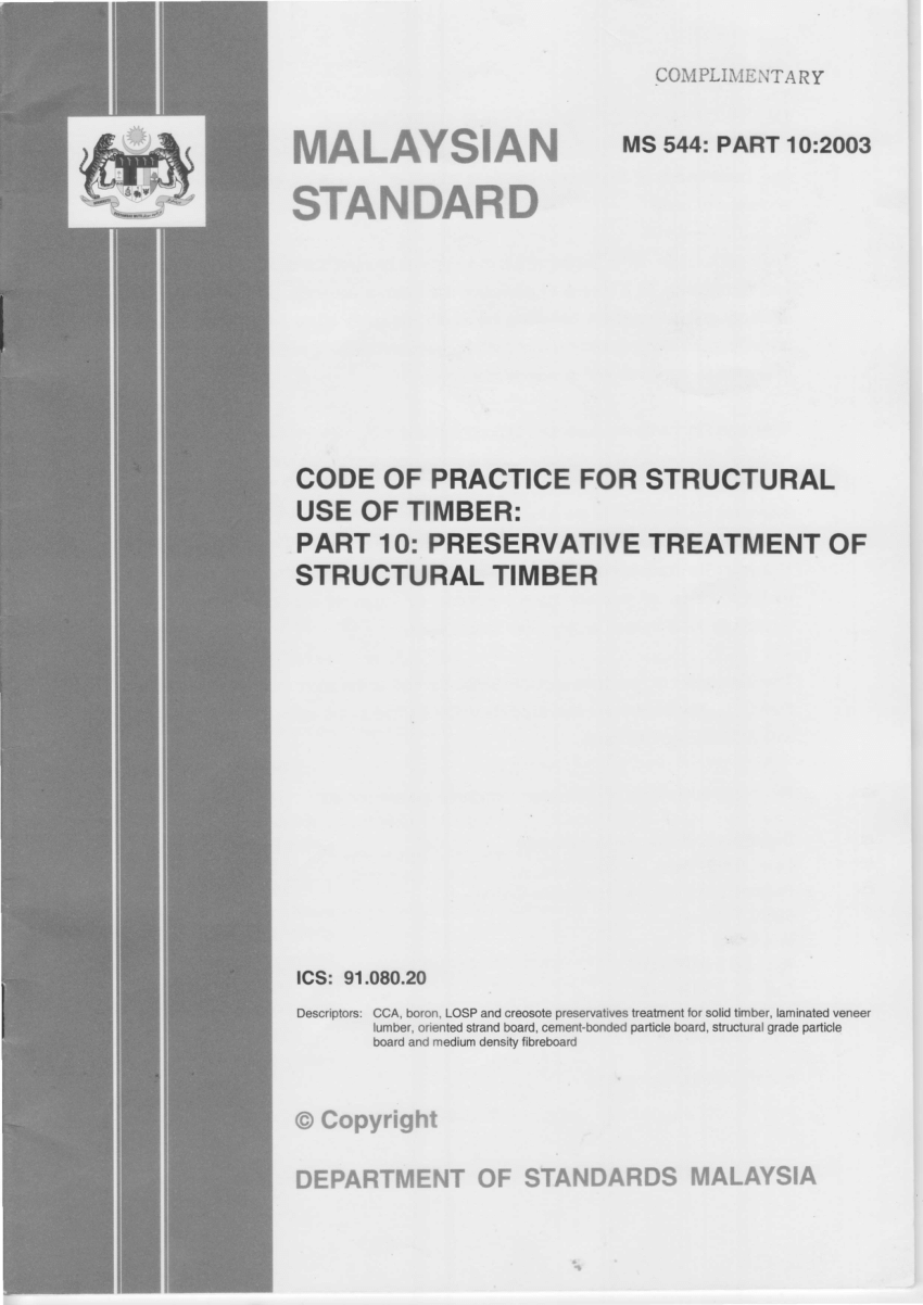 (PDF) Malaysian Standard MS 544: Part 10:2003. Code of ...