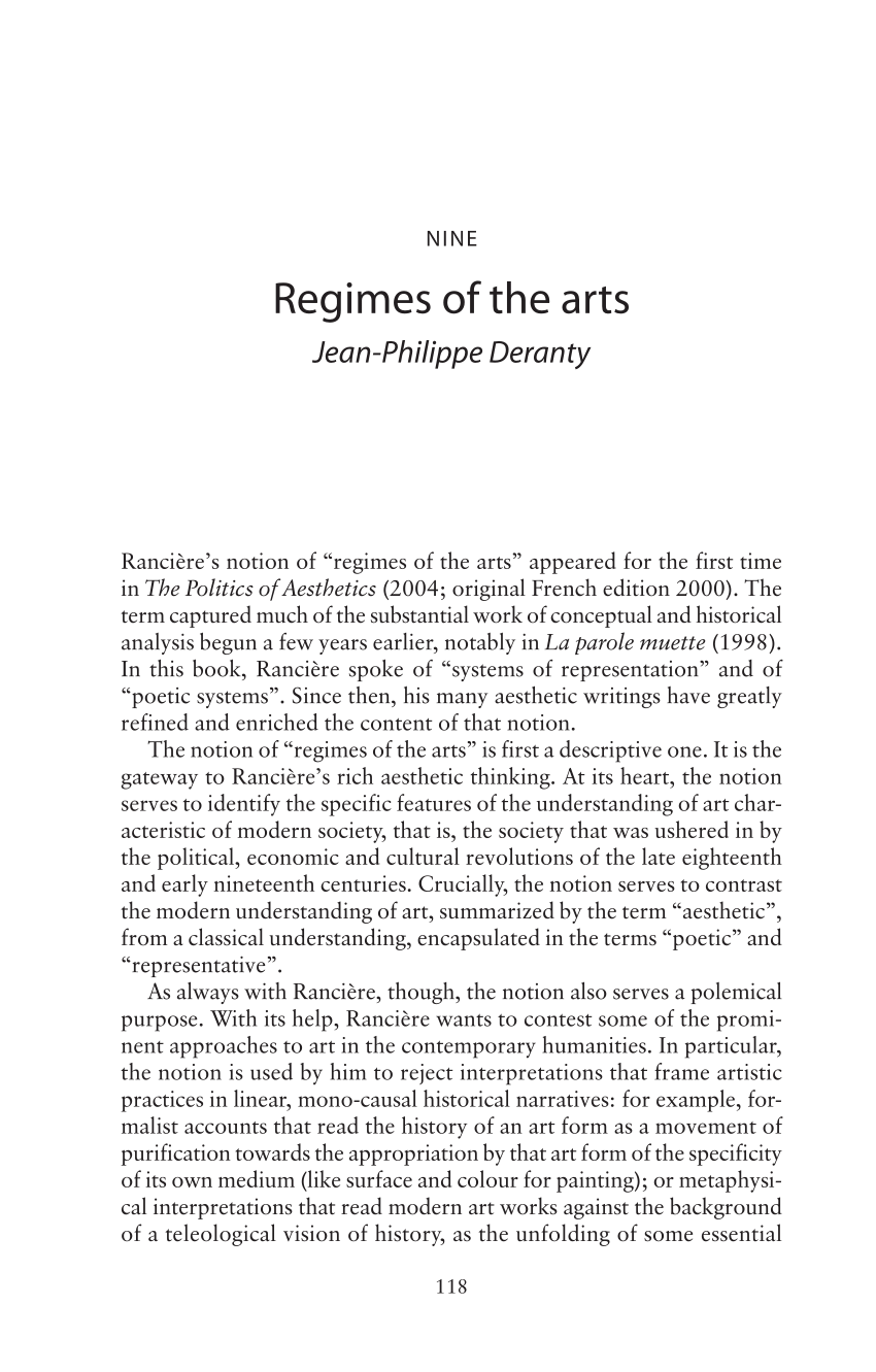 Ranciere - On Politics and Aesthetics, PDF
