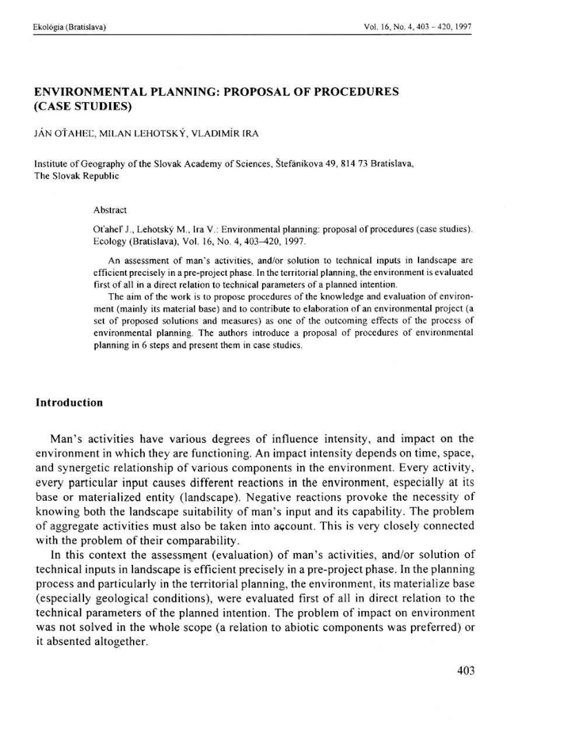 environmental science research proposal pdf