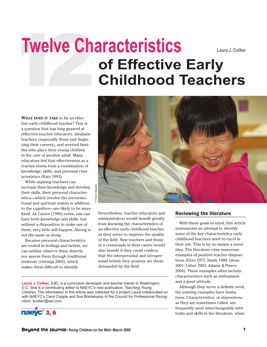 the role of a teacher in early childhood education essay