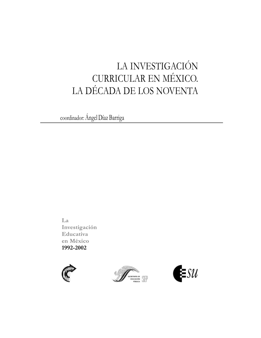 PDF) La investigación curricular en México. La década de los noventa