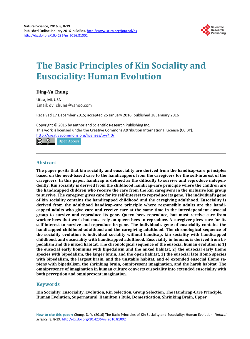 evolution of eusociality research paper