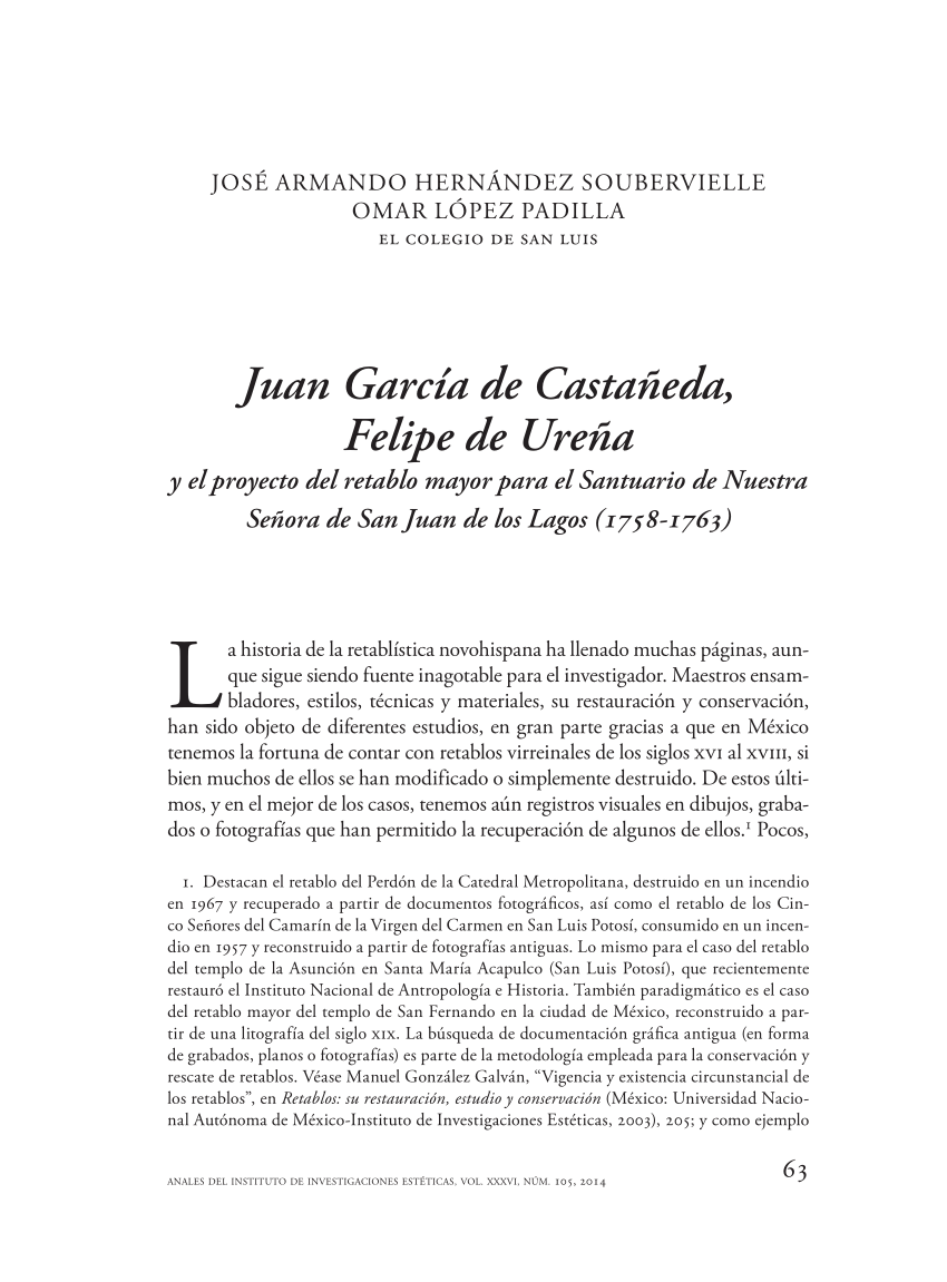 (PDF) Juan García de Castañeda, Felipe de Ureña and the Plan of the ...