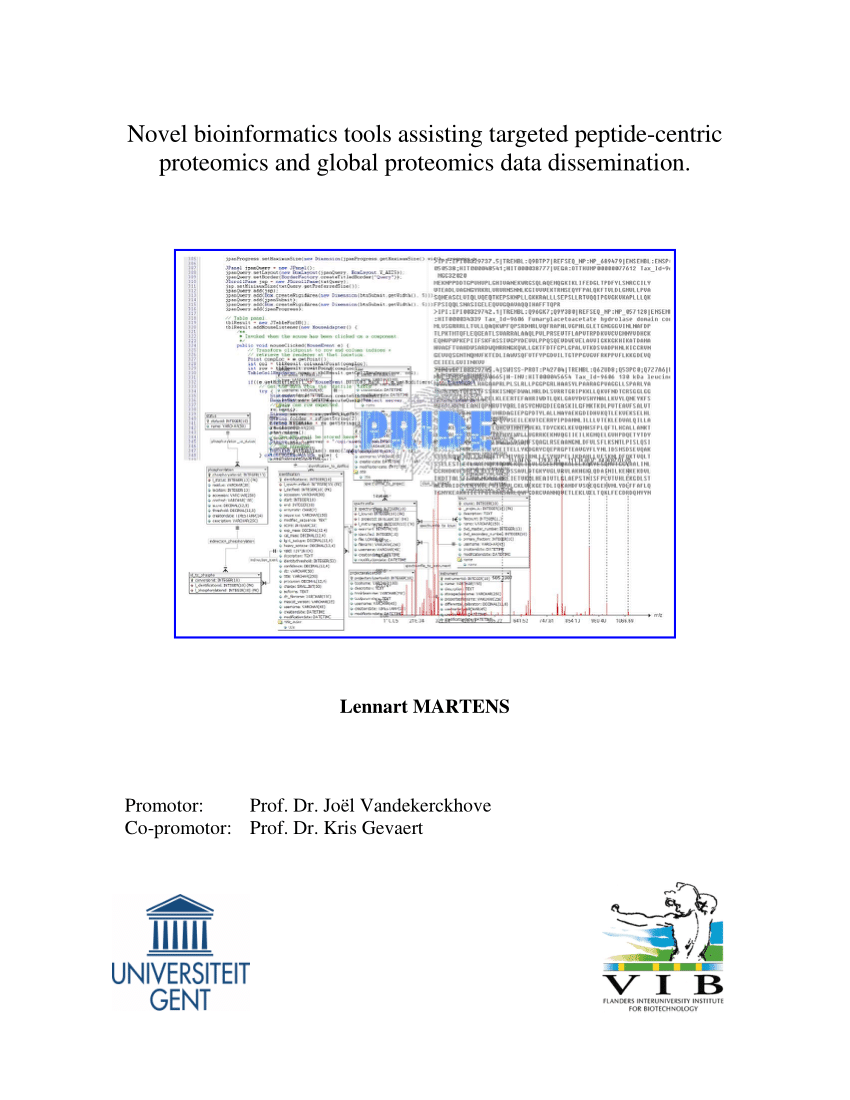 PDF) Novel bioinformatics tools assisting targeted peptide-centric  proteomics and global proteomics data dissemination