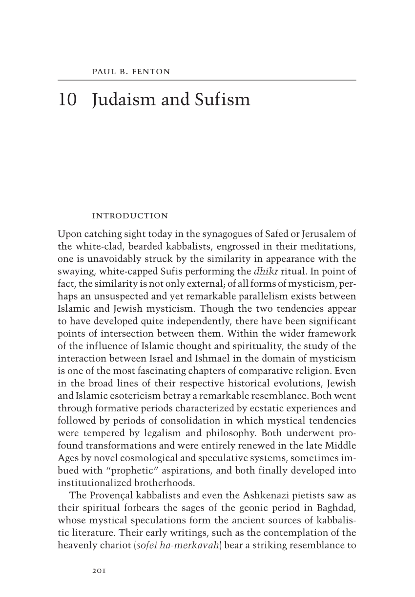 Pdf Judaism And Sufism