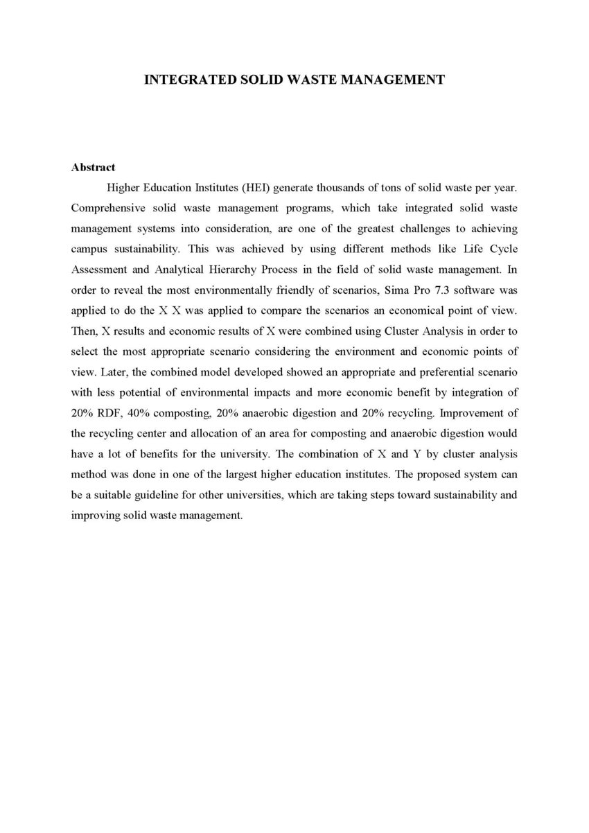 implementation of solid waste management research paper