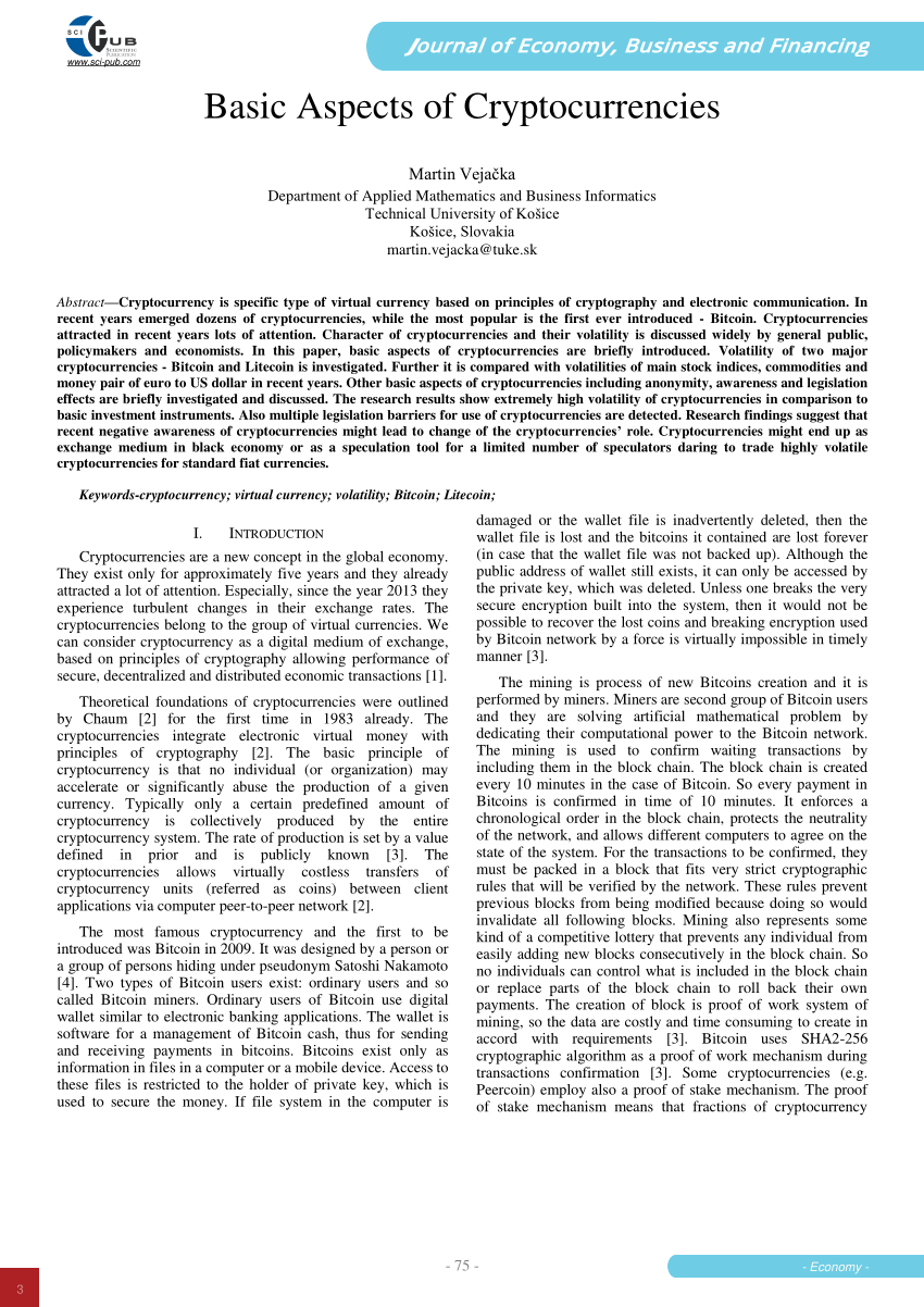 research paper on cryptocurrency