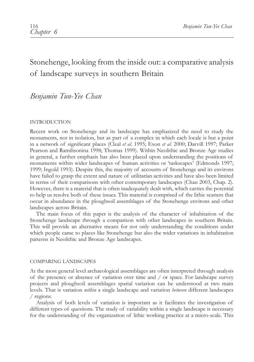 (PDF) Stonehenge, looking from the inside out: a comparative analysis of landscape surveys in 