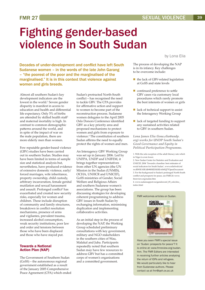 literature review on gender based violence pdf