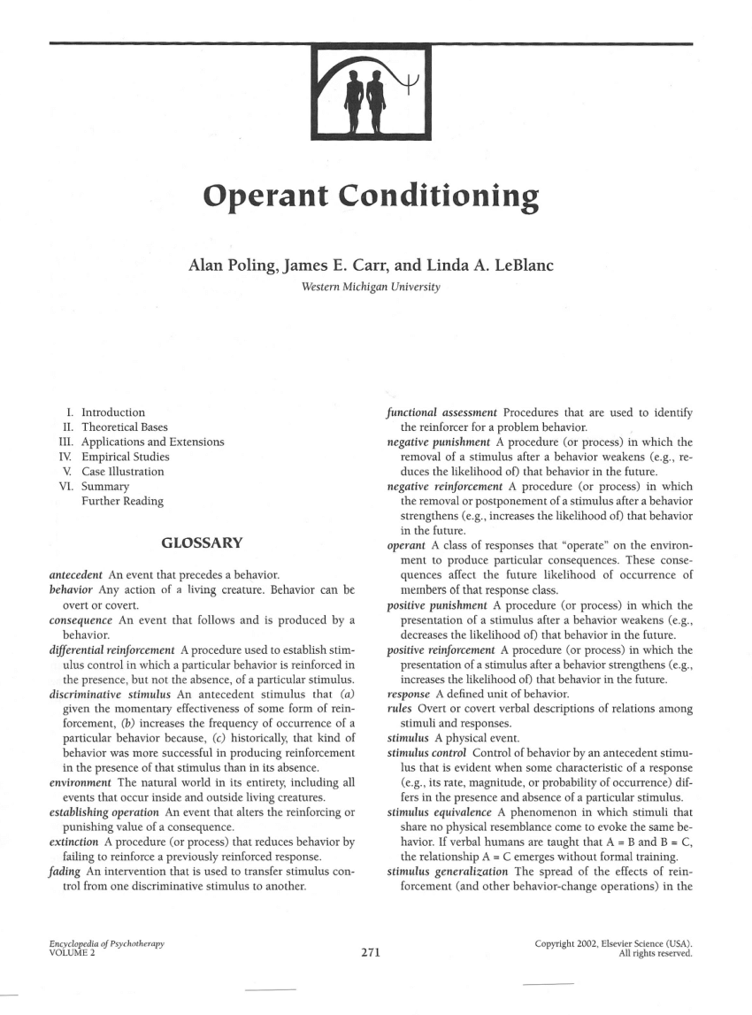 historical antecedents of operant conditioning