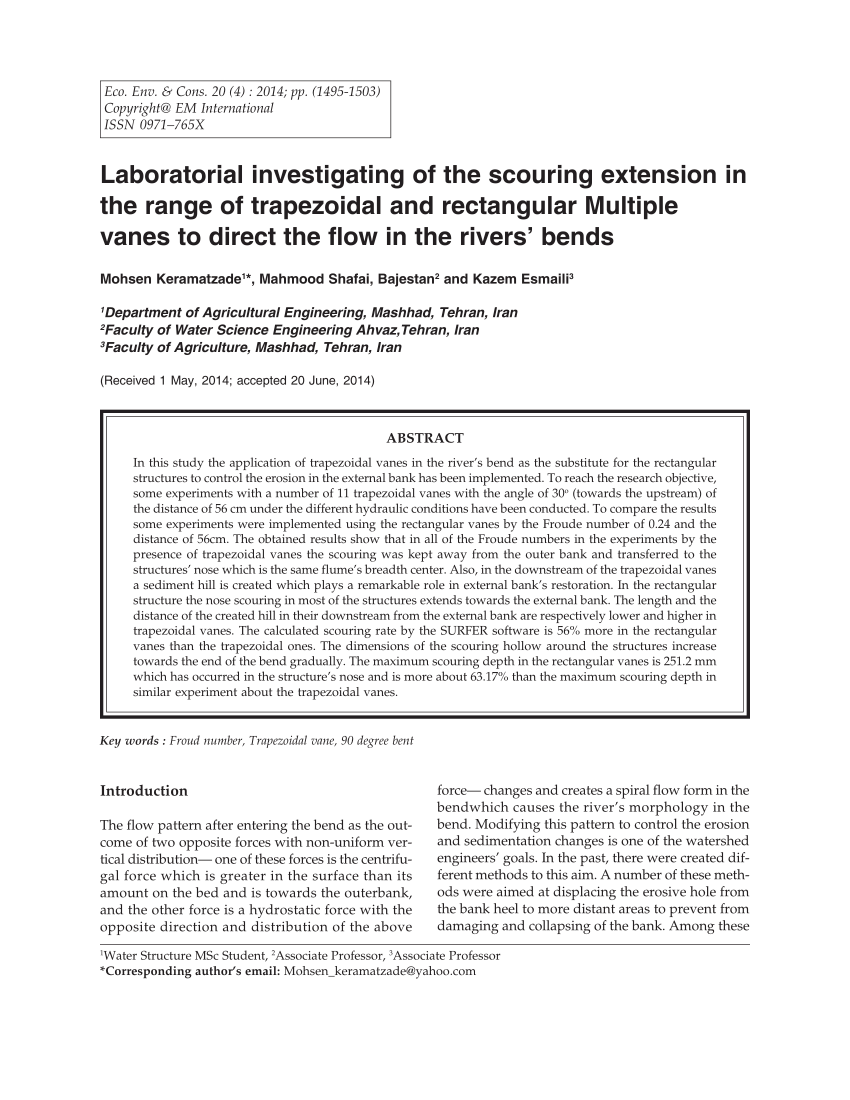 PDF) Laboratorial investigating of the scouring extension in the ...