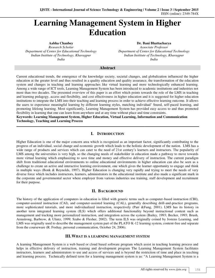 thesis about learning management system