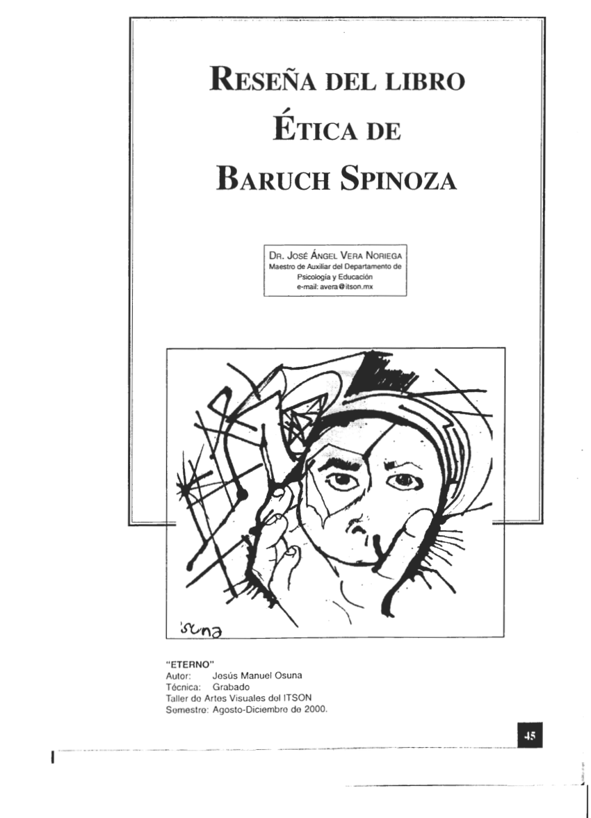 PDF) Reseña del Libro Ética de Baruch Spinoza