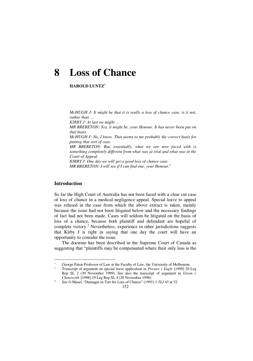 PDF Loss of Chance